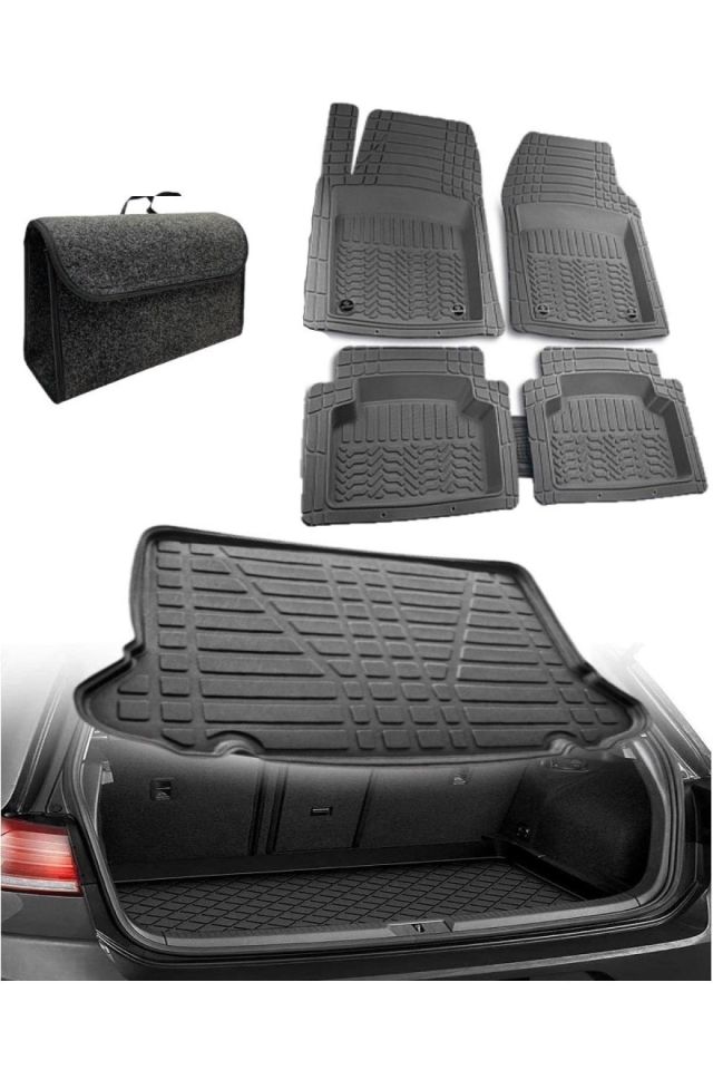 Renault Clio 3 2006-2012 Kancalı Model Bagaj Havuzu+3d Prof Gri Havuzlu Paspas