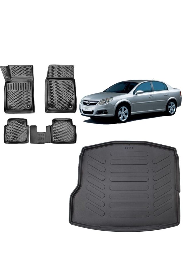 Opel Vectra C 2007 Model 3D Bagaj Havuzu+3D Havuzlu Araca Özel Paspas Takımı