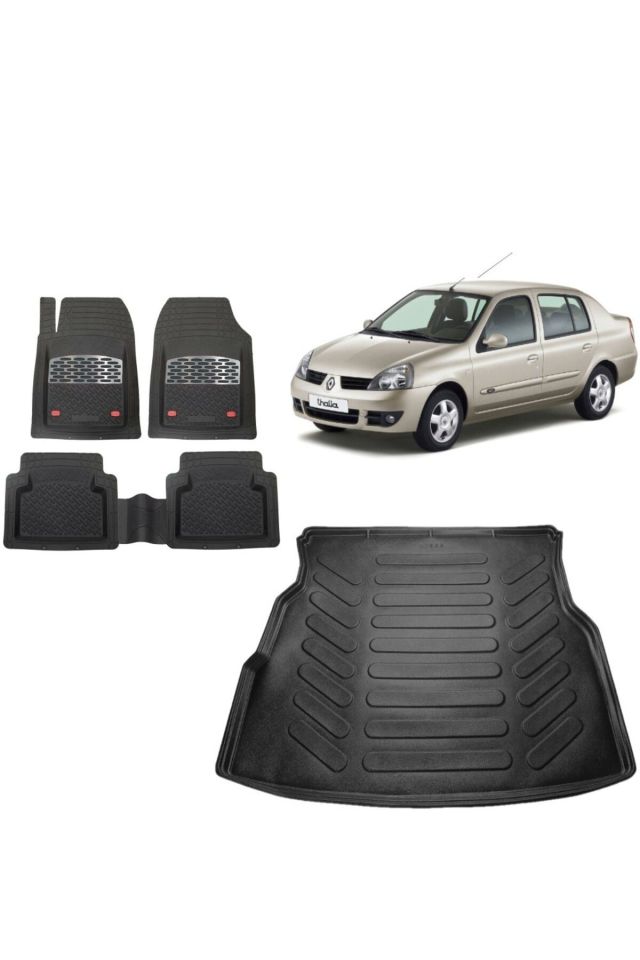Renault Symbol 1999 Model 3D Bagaj Havuzu+3D Havuzlu Safir Gri Kromlu Paspas