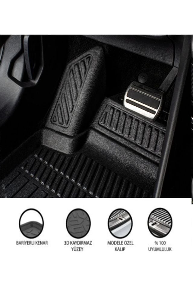 Toyota Proace City Panelvan 2022 Model 4D Havuzlu Paspas (2 parça)