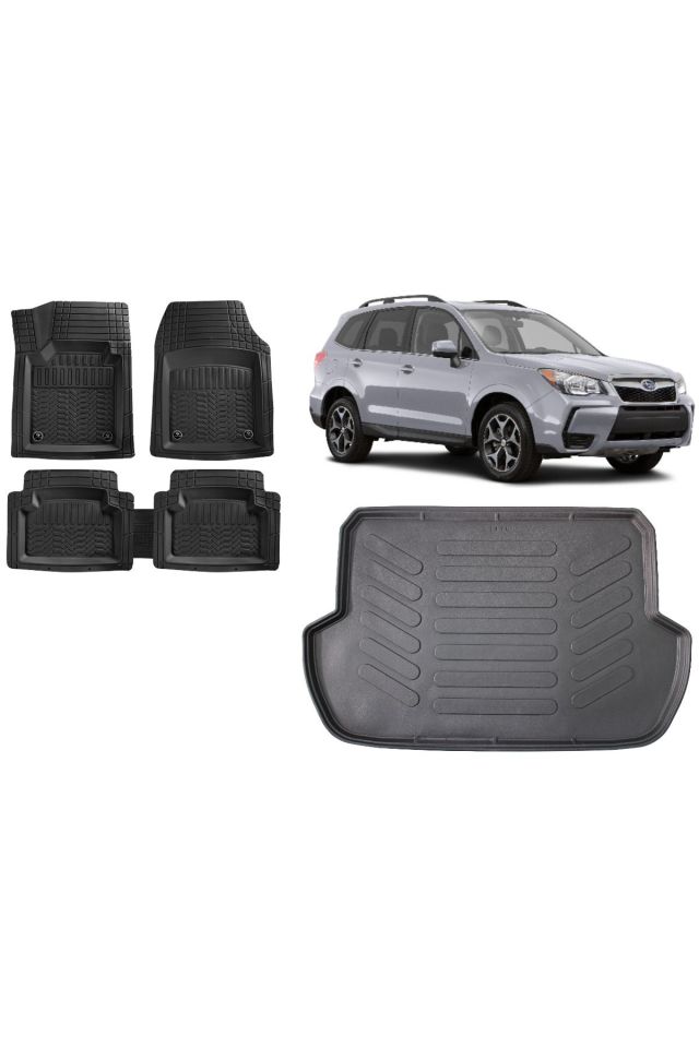 Subaru Forester 2014 Model 3D Bagaj Havuzu+3D Havuzlu Araca Özel Paspas Takımı