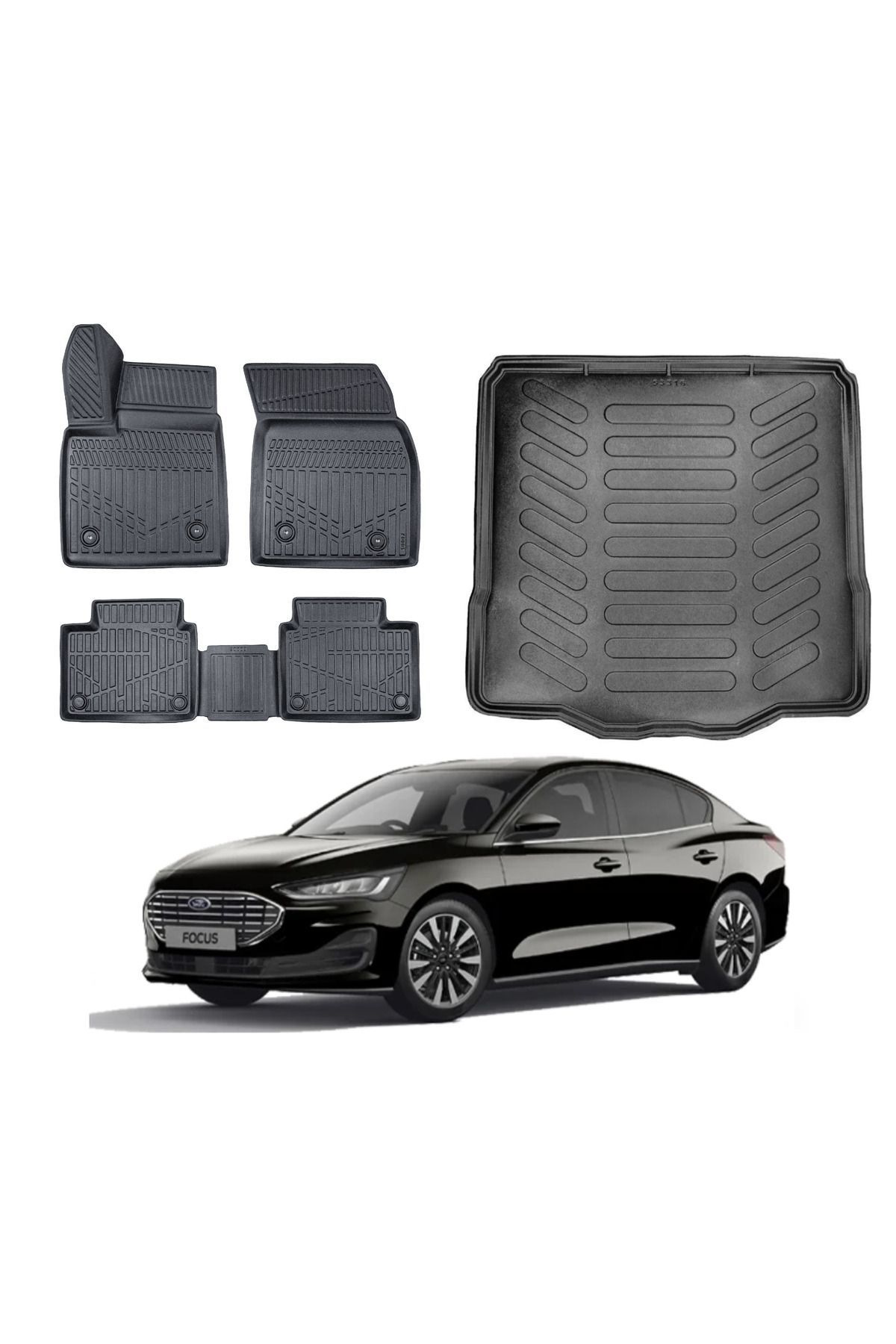 Ford Focus 5 Sedan 2025 Model Tamir kitli Bagaj Havuzu Paspas Takımı Pro Eva Serisi