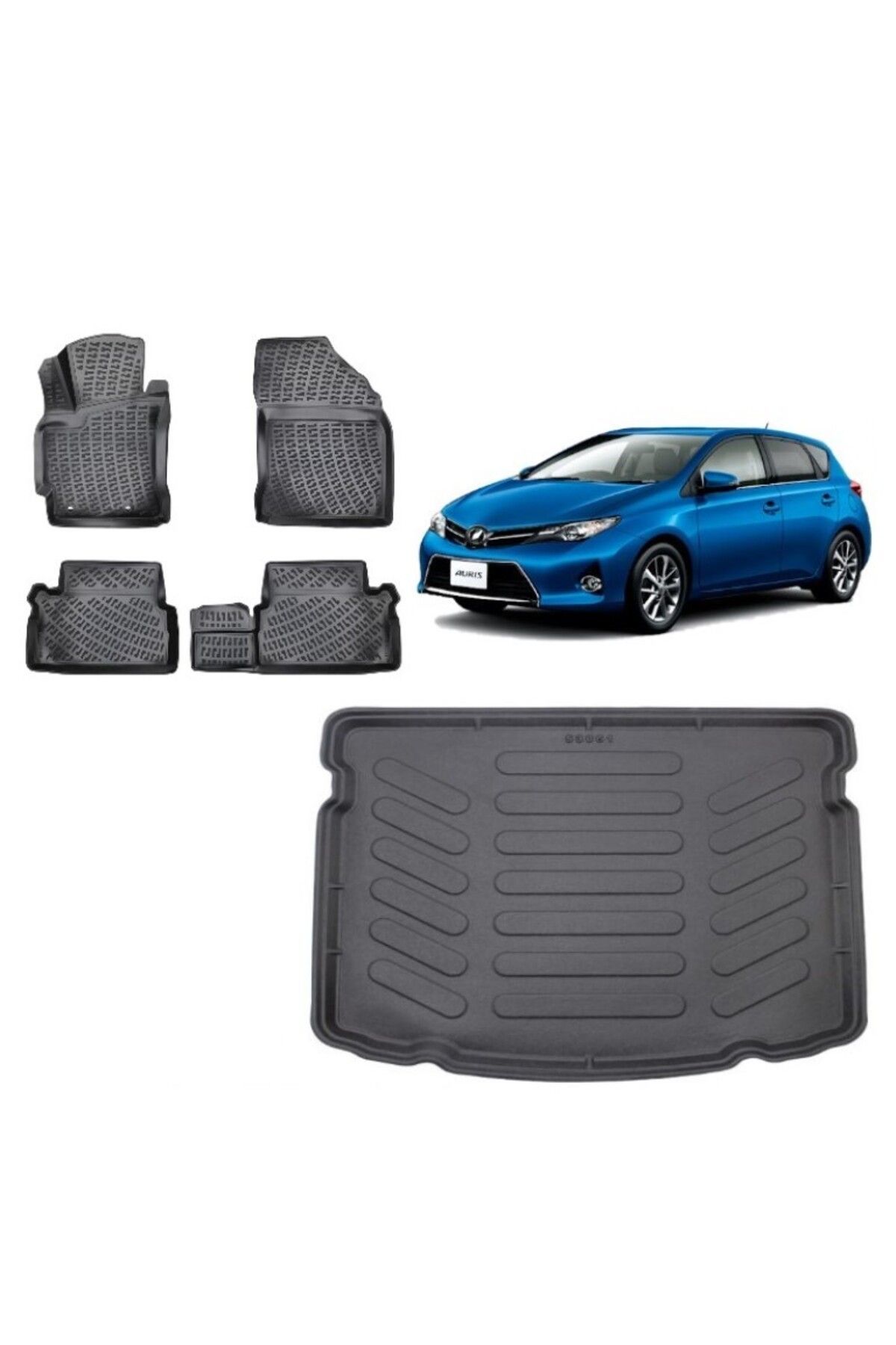 Toyota Auris 2018 Model 3D Bagaj Havuzu+3D Havuzlu Araca Özel Paspas Takımı