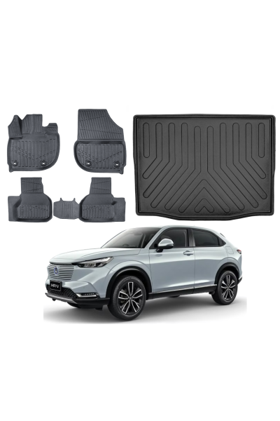 Honda HR-V 2022 Sonrası  3D Bagaj Havuzu+3D Araca Özel Paspas Takımı