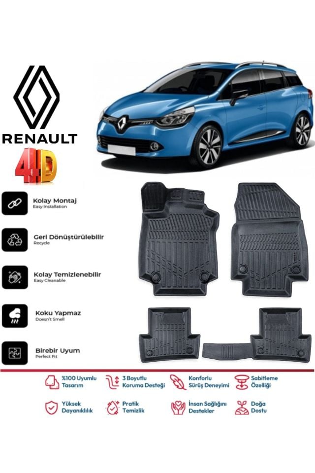 Renault Clio 4 Sport Tourer 2014 Model 4D Havuzlu Paspas