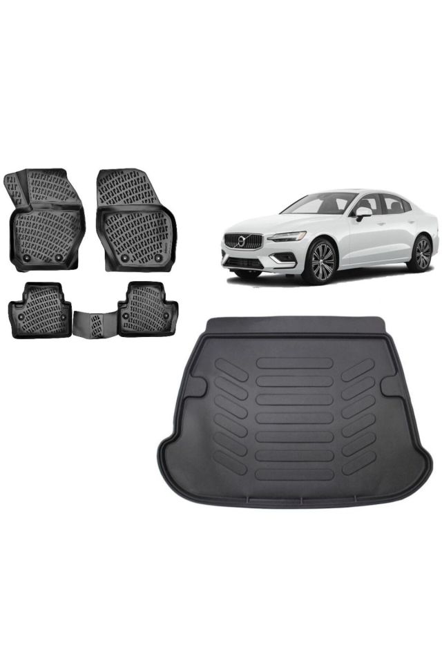 Volvo S60 2014 Model 3D Bagaj Havuzu+3D Havuzlu Araca Özel Paspas Takımı