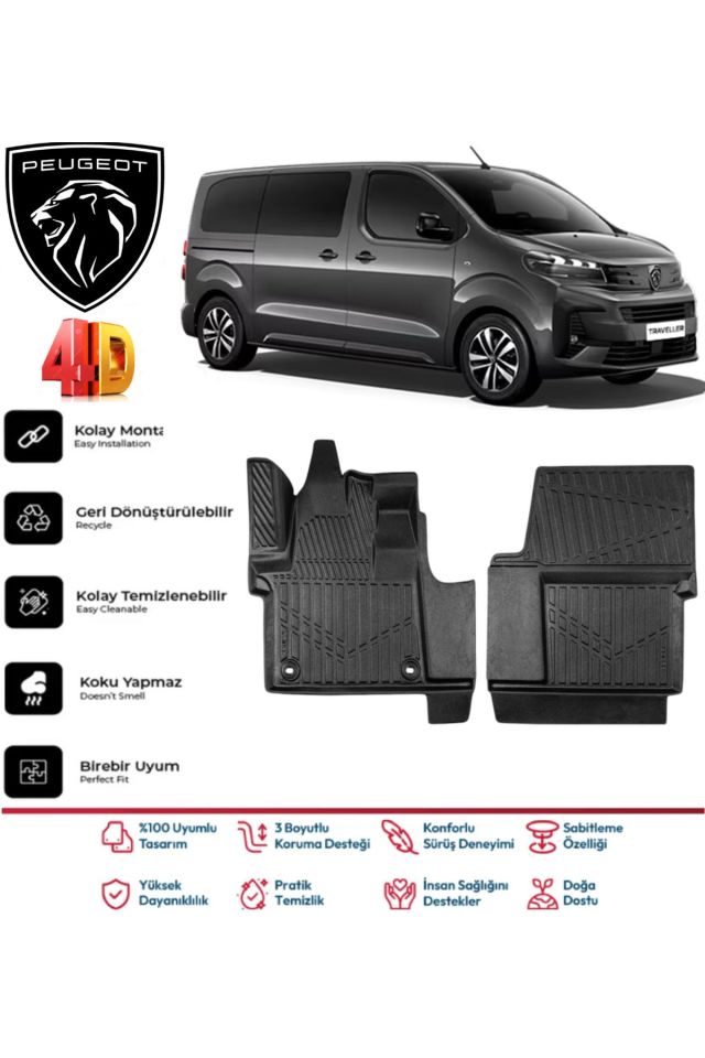 Peugeot Expert Traveller 2022 Model 4D Havuzlu Paspas