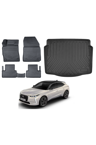 DS 4 2021 Sonrası 3D Bagaj Havuzu+3D Araca Özel Paspas Takımı Luxury Serisi