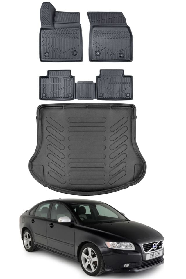 Volvo S40 2008 Model Bagaj Havuzu Araca Özel Siyah Paspas Takımı