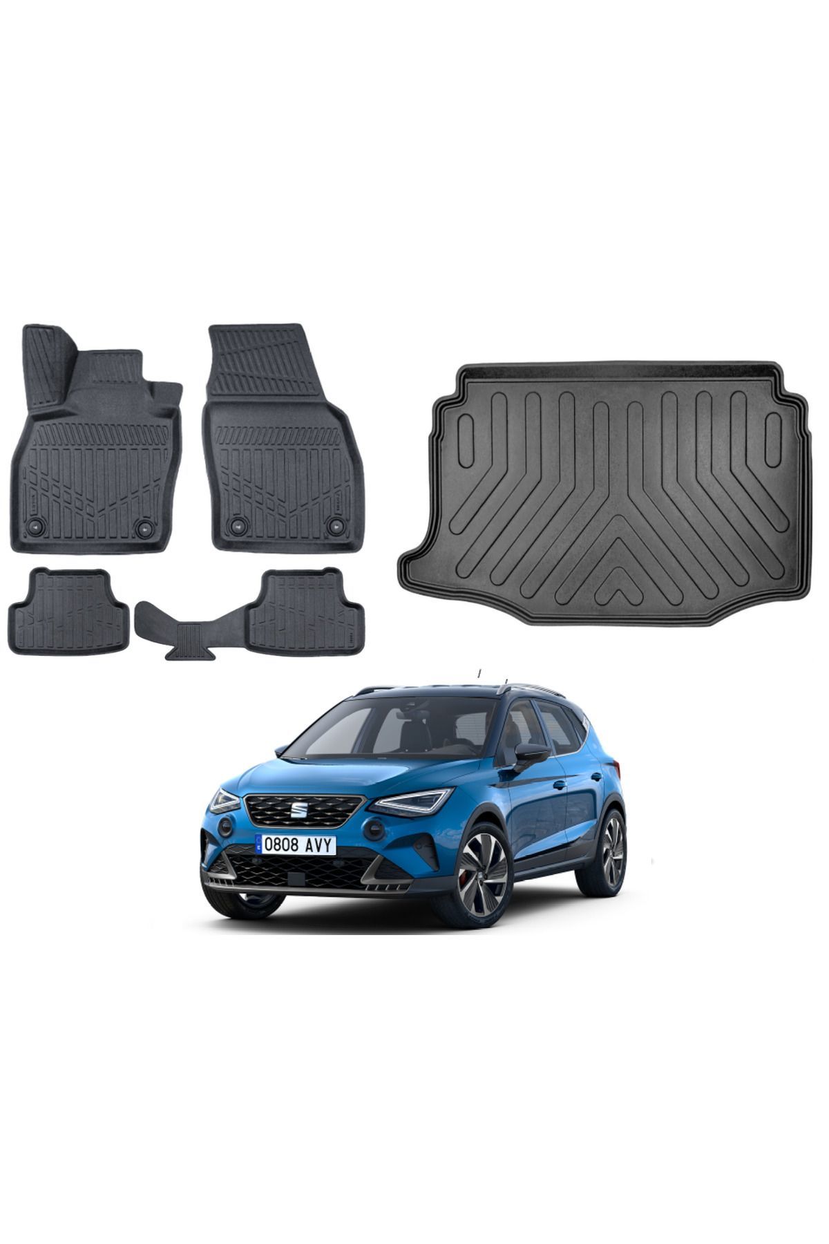 Seat Arona 2022 Model Alt Bagaj Havuzu Paspas Takımı Pro Eva Serisi