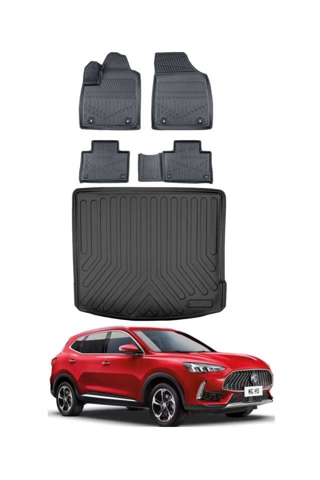 MG EHS Elektrikli 2023 Model Bagaj Havuzu Araca Özel Siyah Paspas Takımı