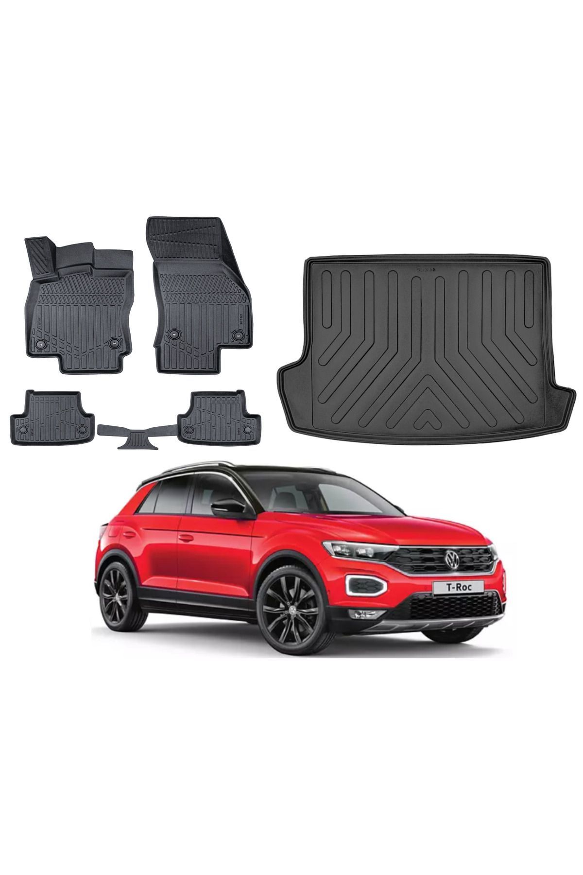 Volkswagen T-Roc 2023 Model Üst Bagaj Havuzu Paspas Takımı Pro Eva Serisi