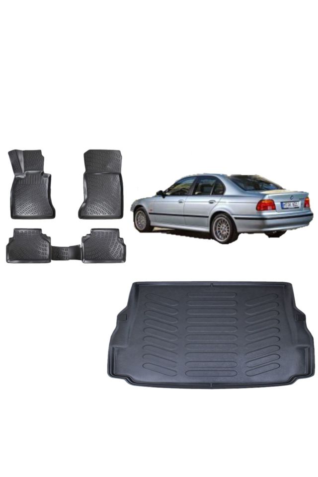 Bmw 5 Serisi E39 1995 Model 3D Bagaj Havuzu+3D Havuzlu Araca Özel Paspas Takımı