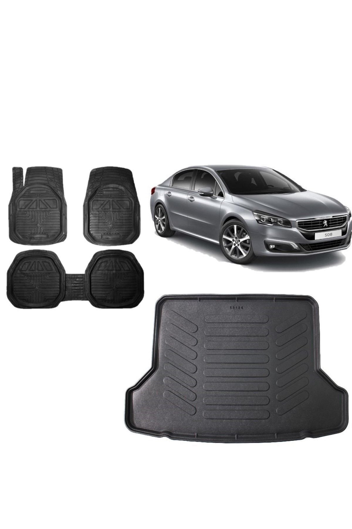 Peugeot 508 Allure 2015 Model 3d Bagaj Havuzu+3d Havuzlu Paspas Takımı