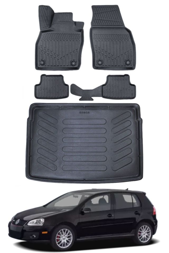 Volkswagen Golf 5 2004 Model Bagaj Havuzu Araca Özel Siyah Paspas Takımı