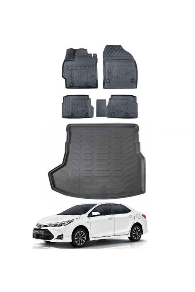 Toyota Corolla 2015 Model Bagaj Havuzu Araca Özel Siyah Paspas Takımı