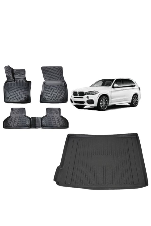 Bmw X5 2017 Model 3D Bagaj Havuzu+3D Havuzlu Araca Özel Paspas Takımı