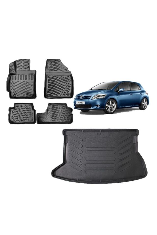 Toyota Auris 2012 Model 3D Bagaj Havuzu+3D Havuzlu Araca Özel Paspas Takımı