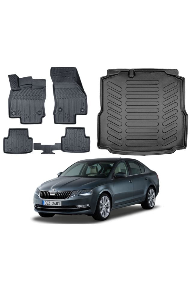 Skoda Octavia 2014 Model Bagaj Havuzu Paspas Takımı Pro Eva Serisi
