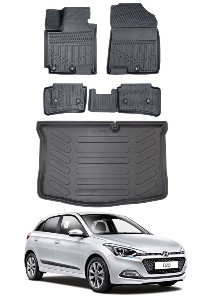 Hyundai İ20 2015 Model Bagaj Havuzu Araca Özel Siyah Paspas Takımı