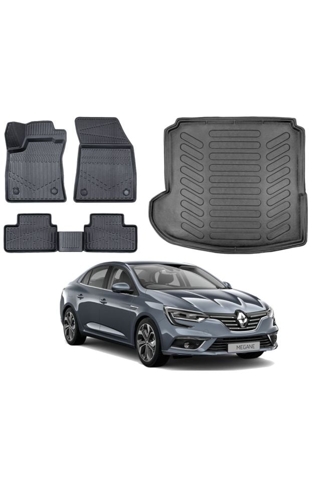 Renault Megane 4 2024 Model Sol Kulak Bagaj Havuzu Paspas Takımı Maxi Eva Serisi