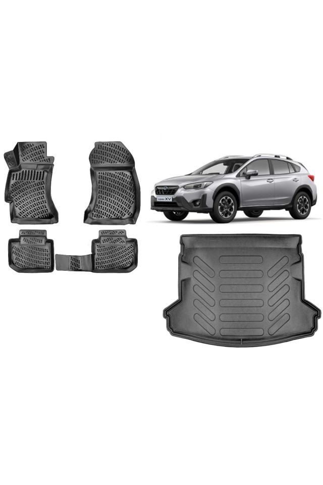 Subaru XV 2020 Model 3D Bagaj Havuzu+3D Havuzlu Araca Özel Paspas Takımı