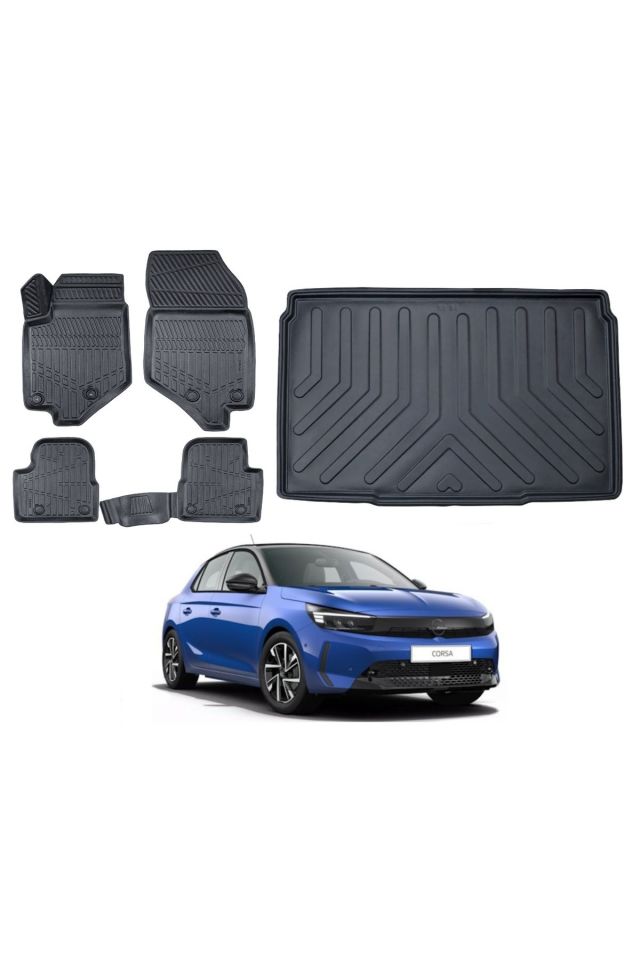 Opel Corsa F 2024 Model Bagaj Havuzu Paspas Takımı Pro Eva Serisi