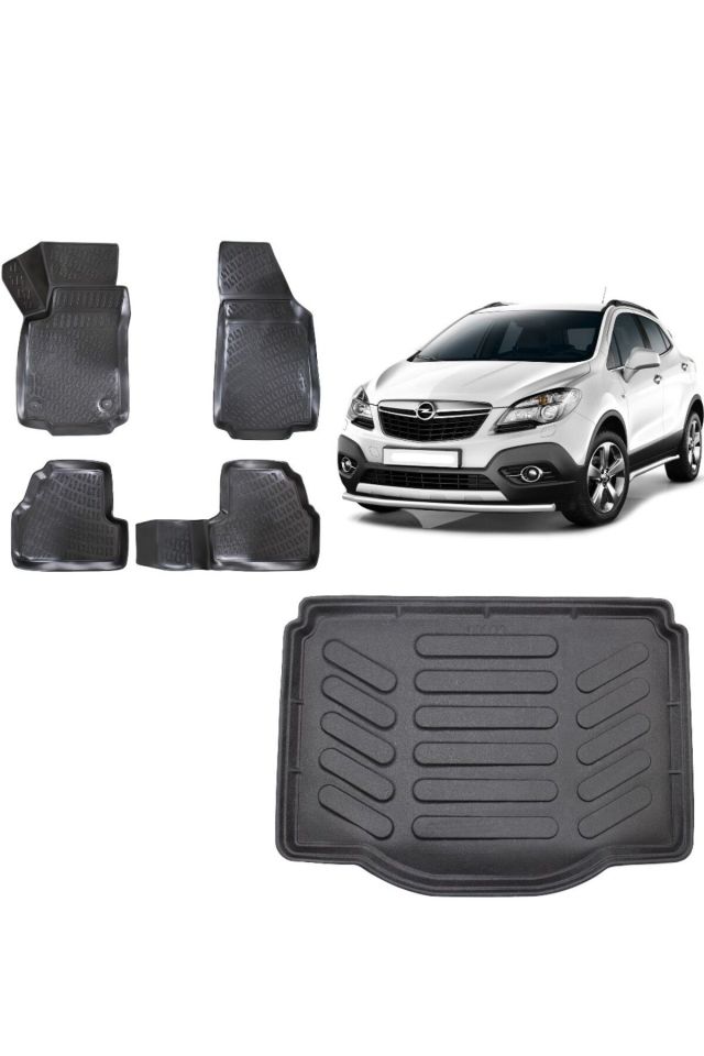 Opel Mokka 2017 Model 3D Bagaj Havuzu+3D Havuzlu Araca Özel Paspas Takımı