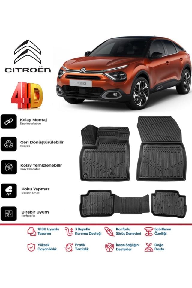 Citroen C4 Elektrikli 2022 Model 4D Havuzlu Paspas