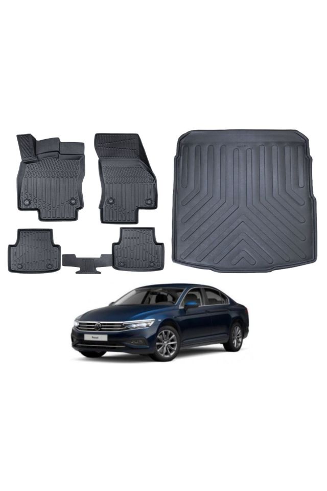 Volkswagen Passat B8 2015 Model Bagaj Havuzu Paspas Takımı Pro Eva Serisi