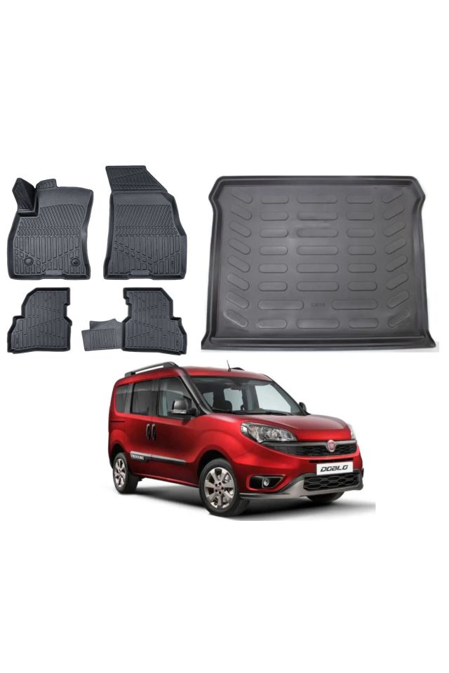 Fiat Doblo 2017 Model Bagaj Havuzu Paspas Takımı Pro Eva Serisi