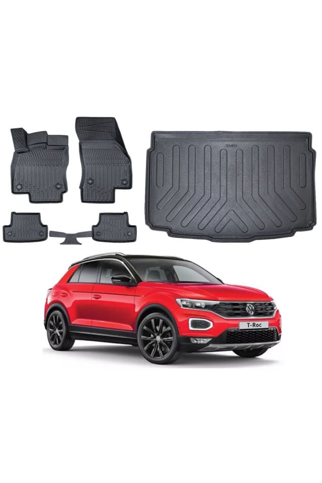 Volkswagen T-Roc 2023 Model Alt Bagaj Havuzu Paspas Takımı Pro Eva Serisi