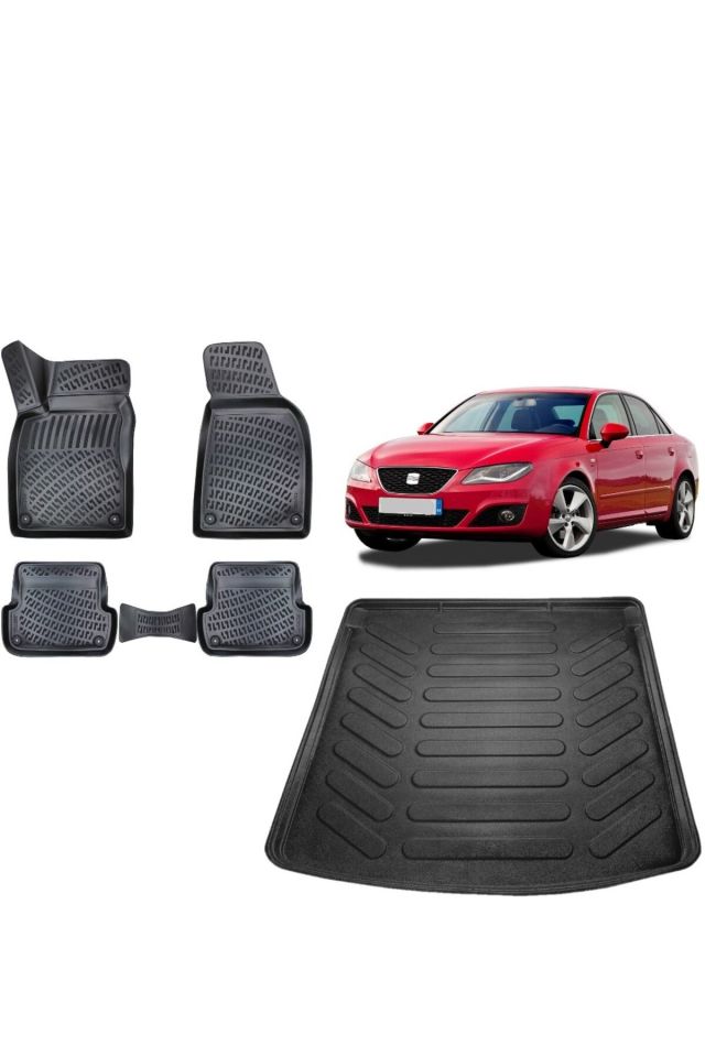 Seat Exeo Sedan 2014 Model 3D Bagaj Havuzu+3D Havuzlu Araca Özel Paspas Takımı