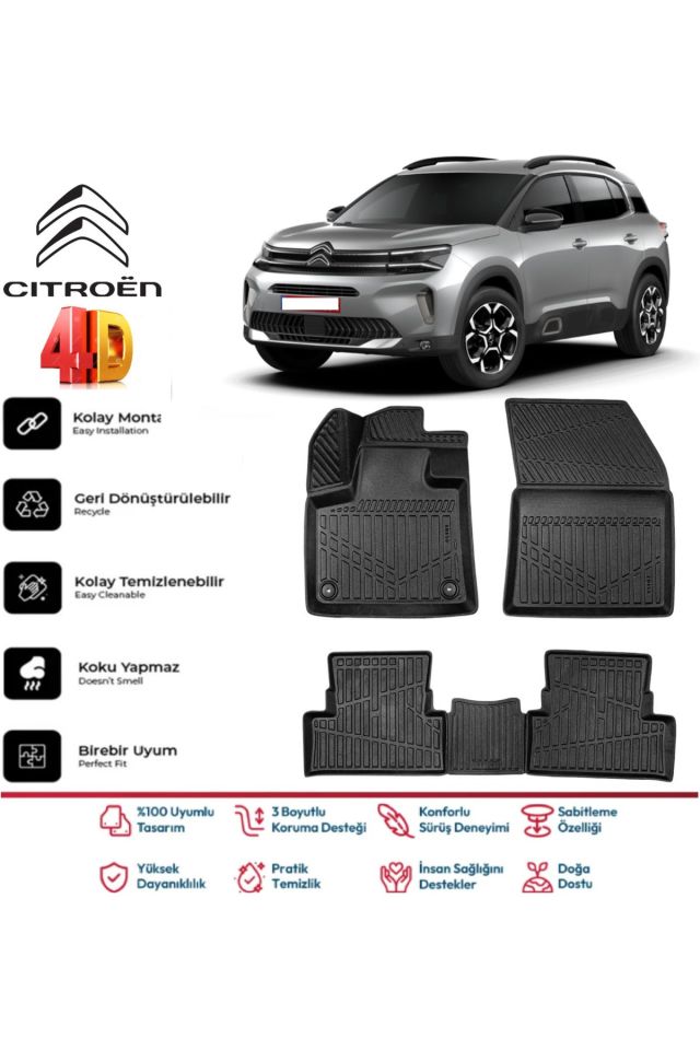 Citroen C5 Aircross 2021 Model 4D Havuzlu Paspas