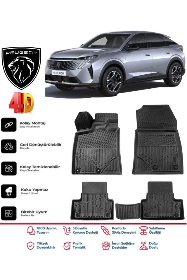Peugeot 3008 Hybrid 2024 Model 4D Havuzlu Paspas