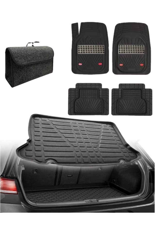 Opel Astra H Hb 2004 Sonrası Uyumlu Kokusuz 3d Bagaj Havuzu+3d Venüs Karbon Havuzlu Paspas