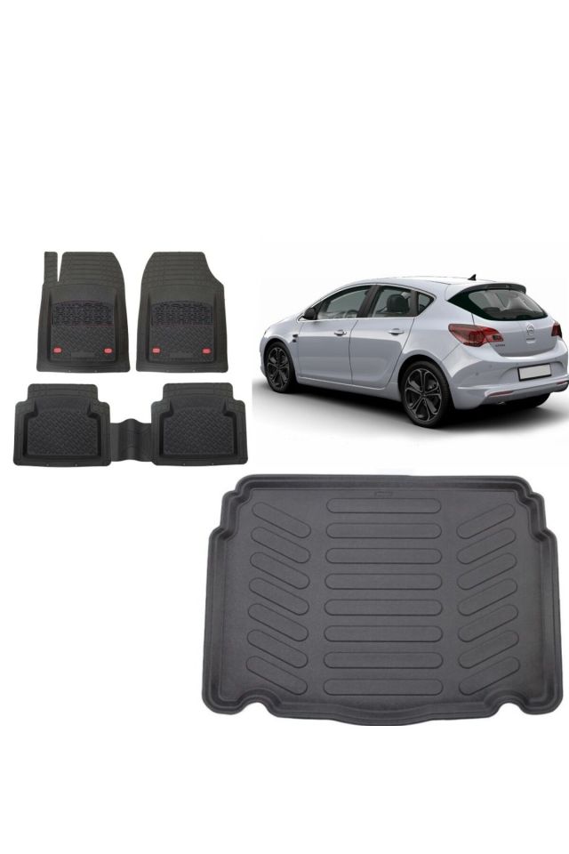 Opel Astra J HB 2011 Model 3D Bagaj Havuzu+3D Havuzlu Safir Siyah Renk Paspas