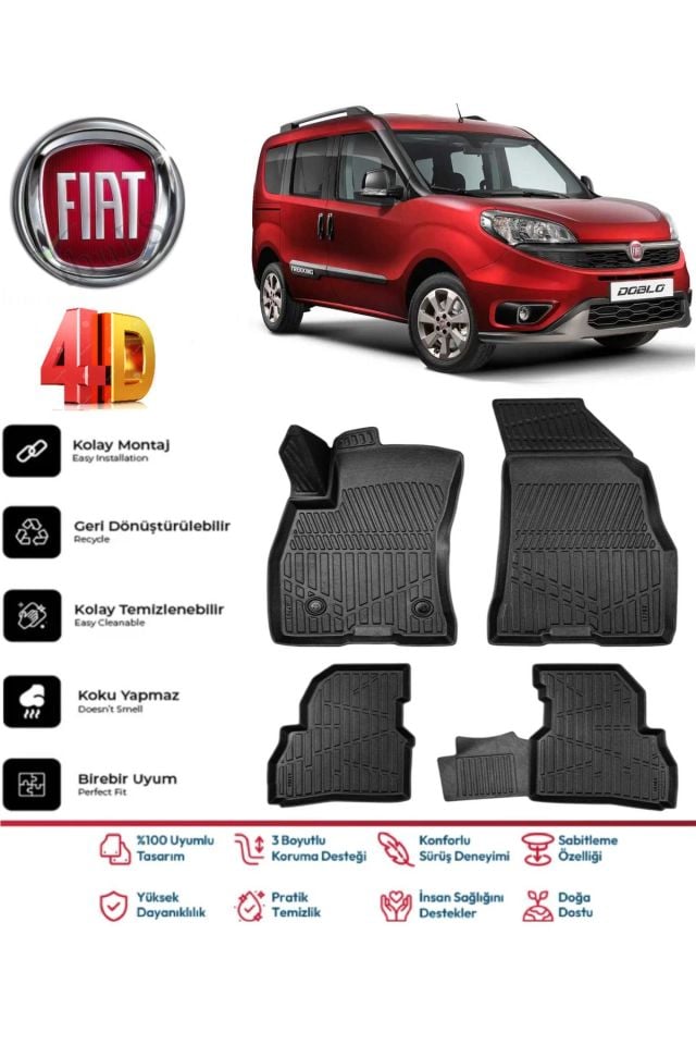 Fiat Doblo 2019 Model 4D Havuzlu Paspas