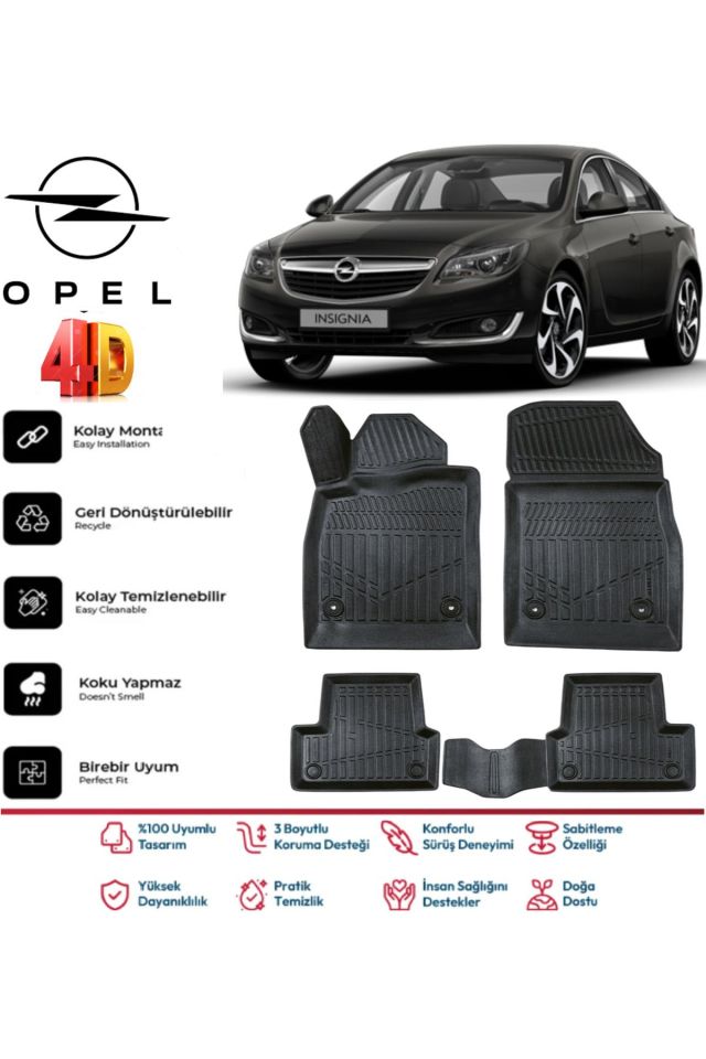 Opel İnsignia 2014 Model 4D Havuzlu Paspas