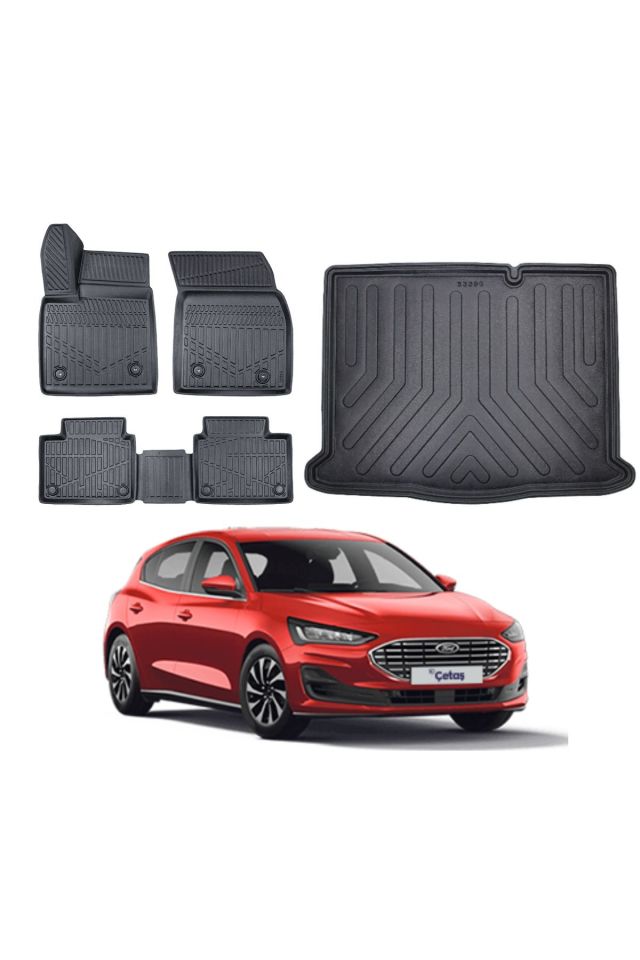 Ford Focus 5 Hatchback 2025 Model Stepneli Bagaj Havuzu Paspas Takımı Maxi Eva Serisi