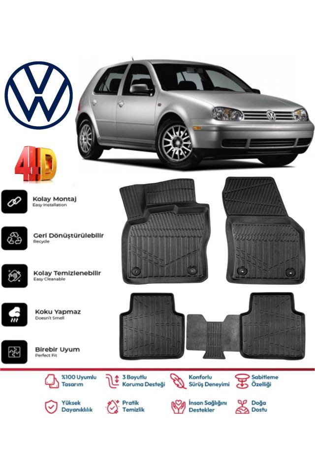 Volkswagen Golf 4 2000 Model 4D Havuzlu Paspas