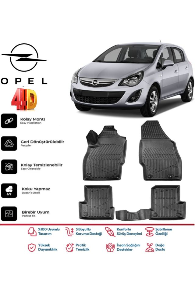 Opel Corsa D 2010 Model 4D Havuzlu Paspas