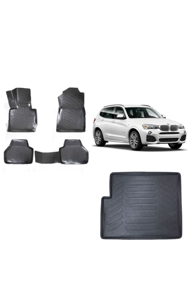 Bmw X3 2012 Model 3D Bagaj Havuzu+3D Havuzlu Araca Özel Paspas Takımı