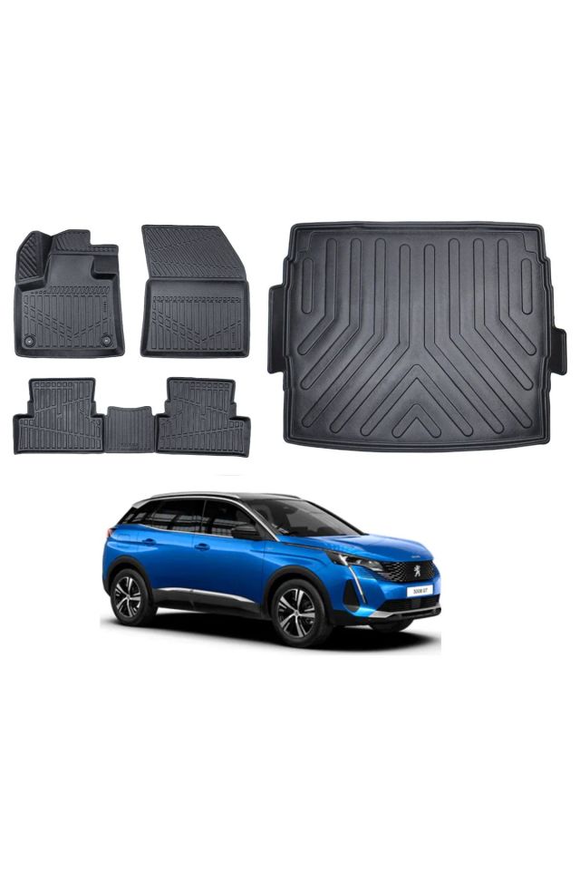 Peugeot 3008 2018 Model Üst Bagaj Havuzu Paspas Takımı Maxi Eva Serisi