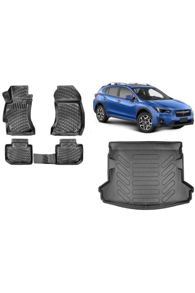 Subaru XV 2016 Model 3D Bagaj Havuzu+3D Havuzlu Araca Özel Paspas Takımı
