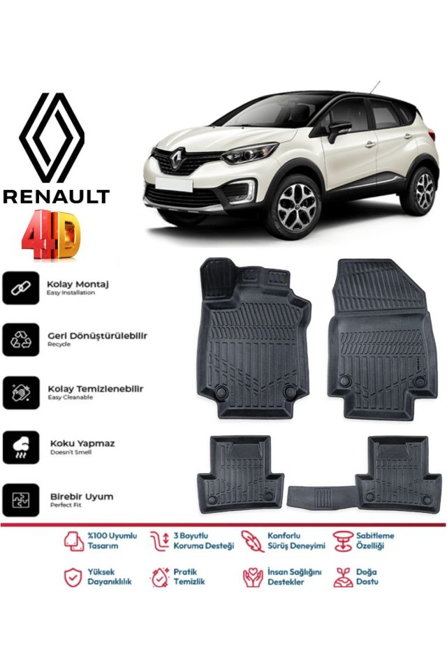 Renault Captur 2015 Model 4D Havuzlu Paspas