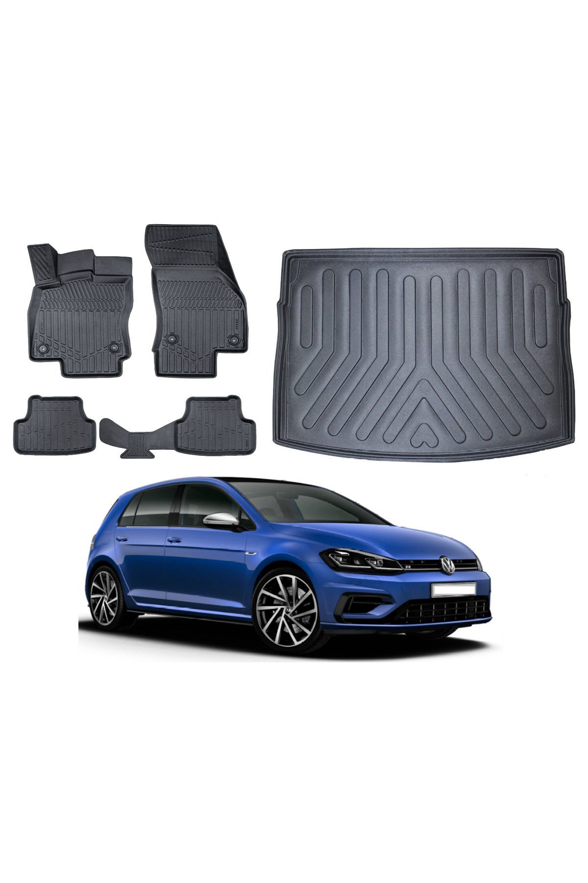 Volkswagen Golf 7 2017 Model Bagaj Havuzu Paspas Takımı Maxi Eva Serisi