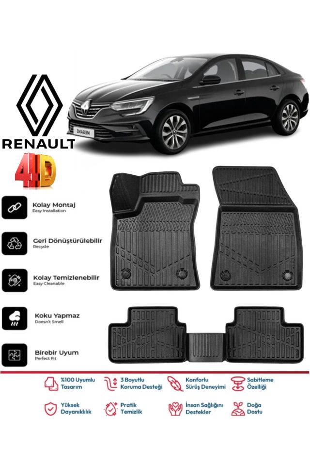 Renault Megane 4 2021 Model 4D Havuzlu Paspas