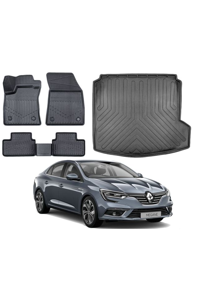 Renault Megane 4 2019 Model Sağ Kulak Bagaj Havuzu Paspas Takımı Maxi Eva Serisi