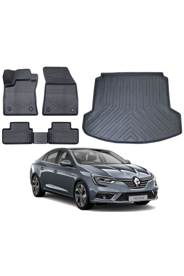 Renault Megane 4 2024 Model Çift Kulak Bagaj Havuzu Paspas Takımı Eva Serisi